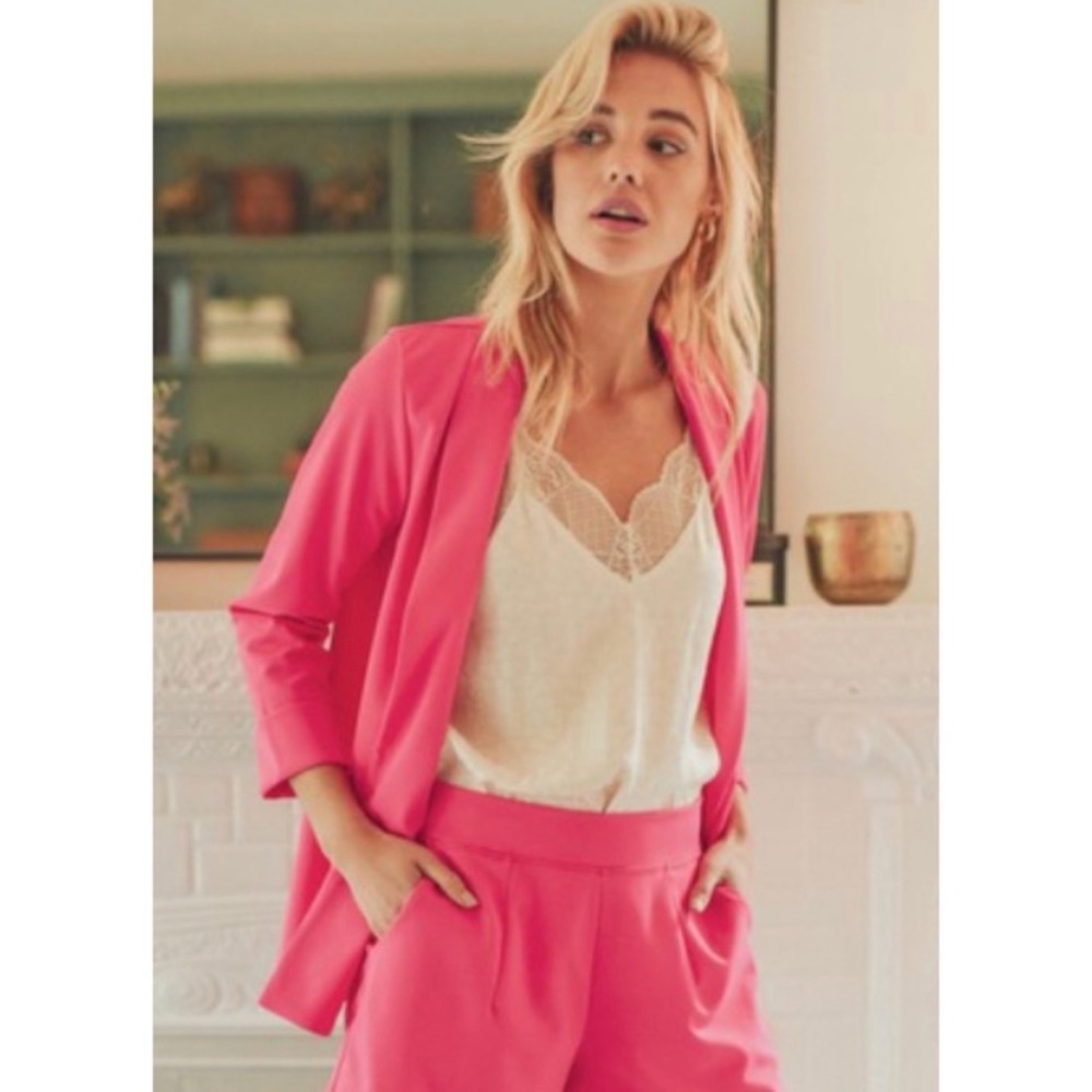 Women's Chic Casual Pink Blazer Size Small